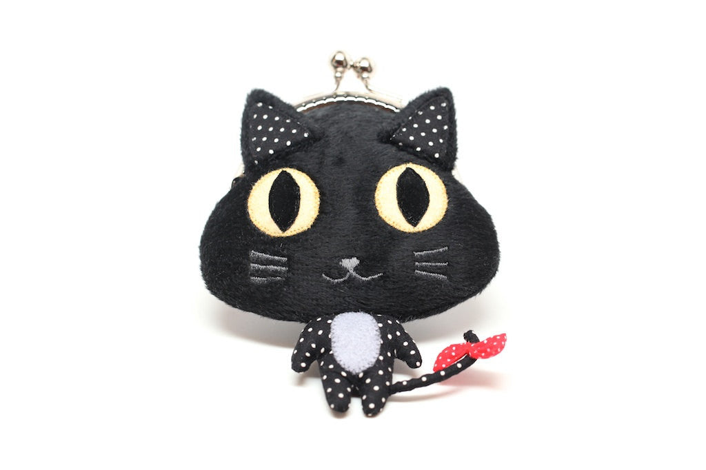 Little black cat clutch purse