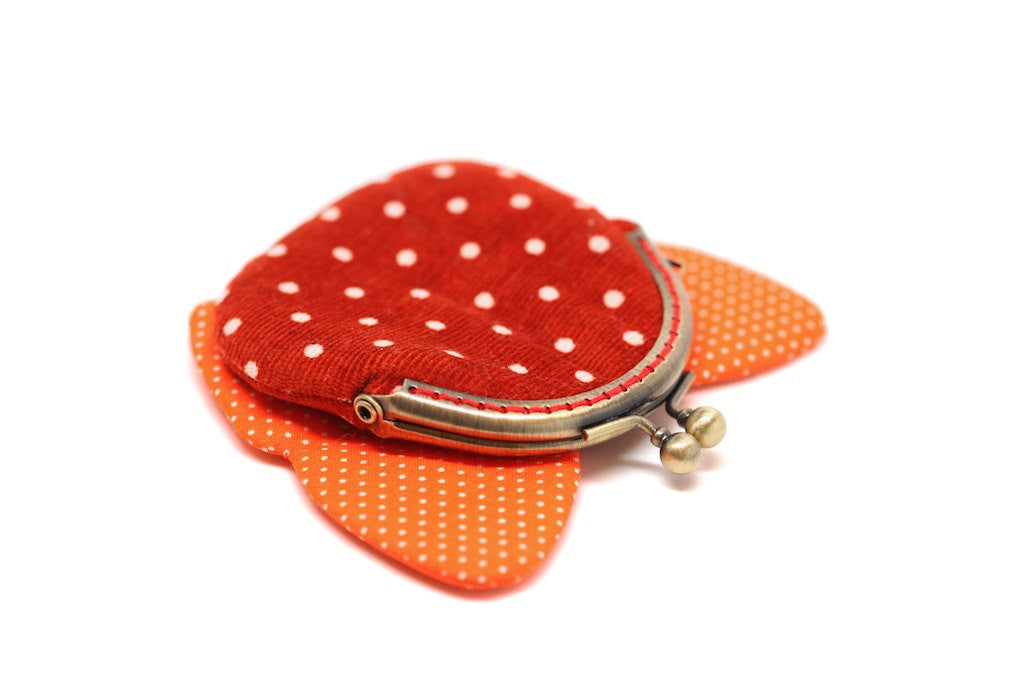 My secret orange butterfly coin purse