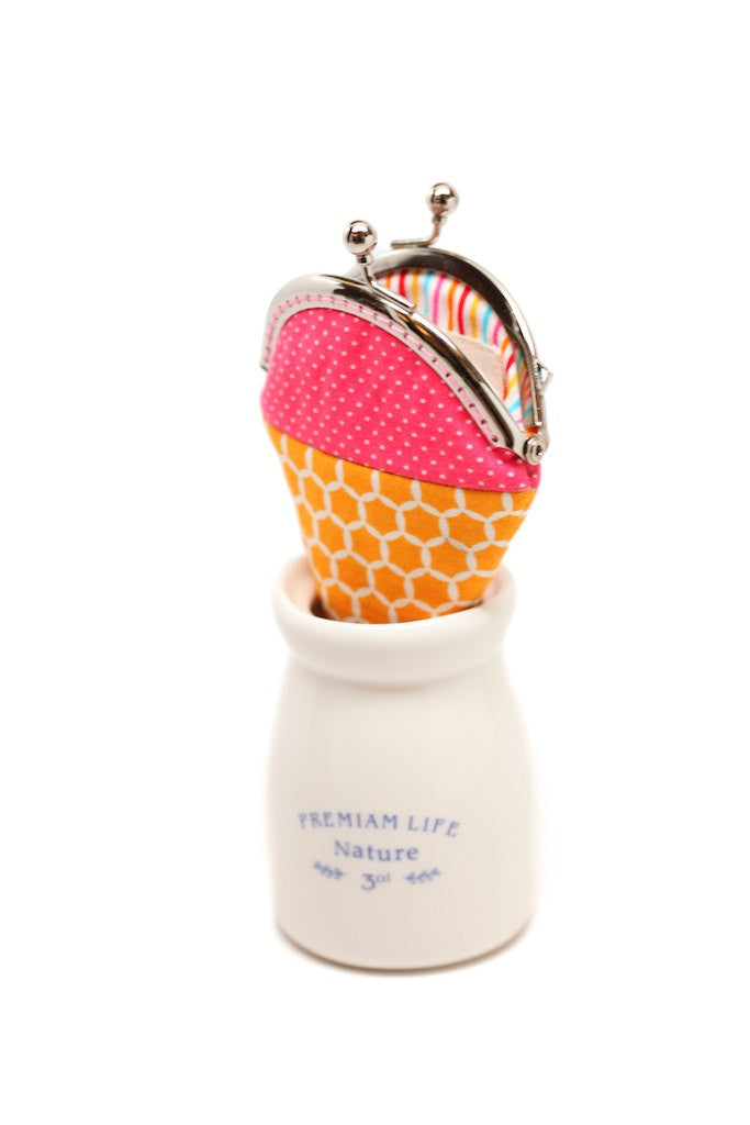 Bubblegum ice cream mini coin purse