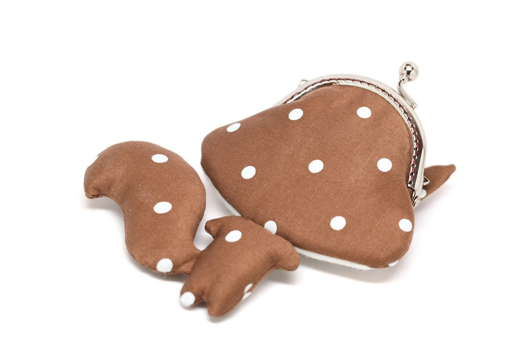 Cute chestnut brown squirrel clutch purse