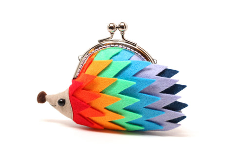 Color palette hedgehog clutch purse "Harmony"