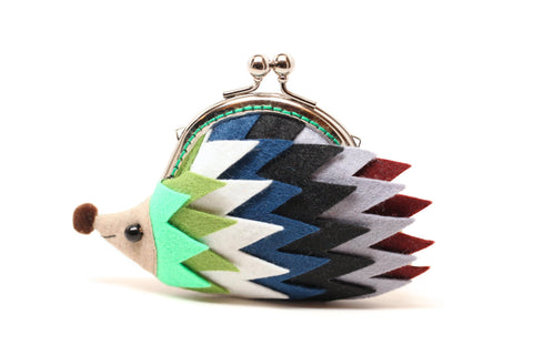 Color palette hedgehog clutch purse "Peace"