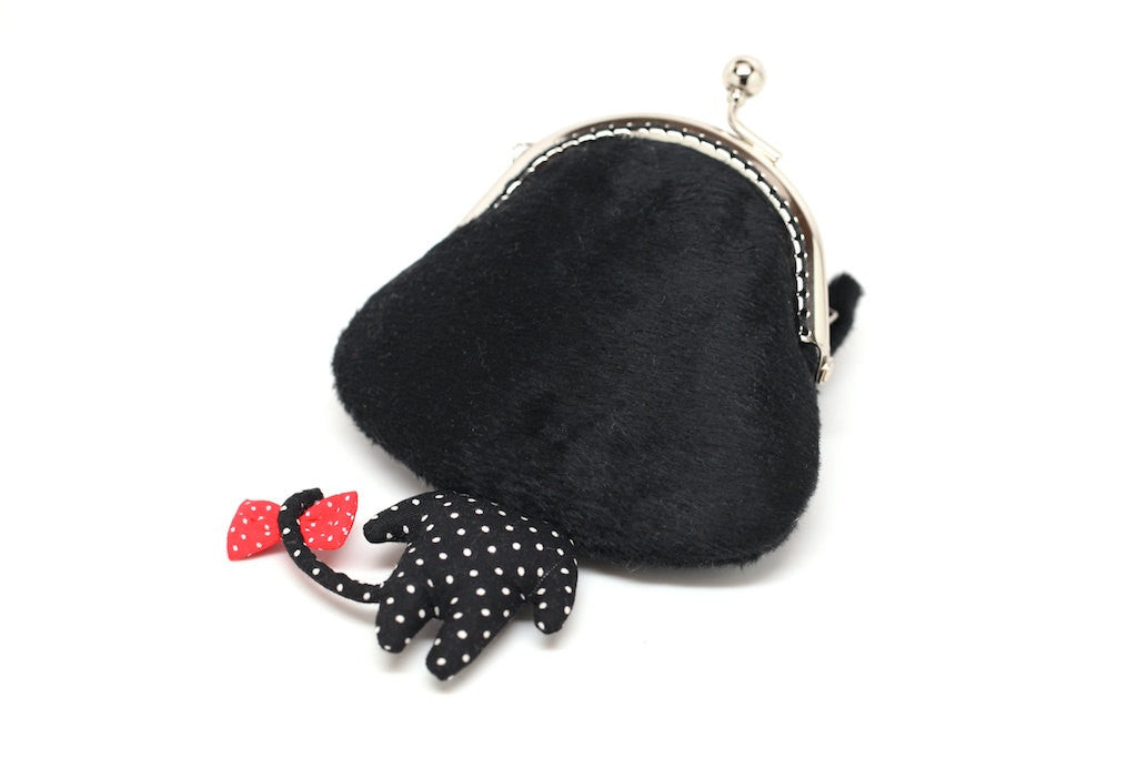 Little black cat clutch purse