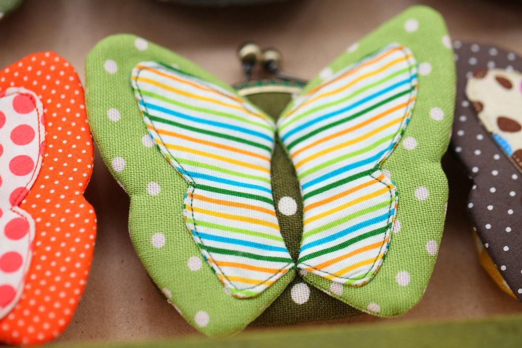 My secret lime butterfly coin purse