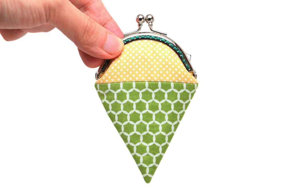 Key lime mint ice cream mini coin purse