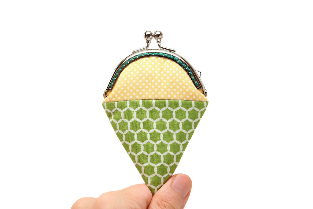 Key lime mint ice cream mini coin purse