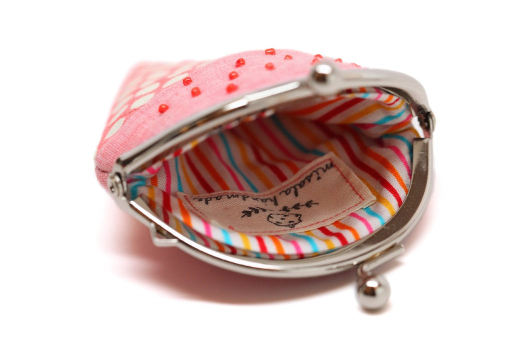 Strawberry ice cream mini coin purse