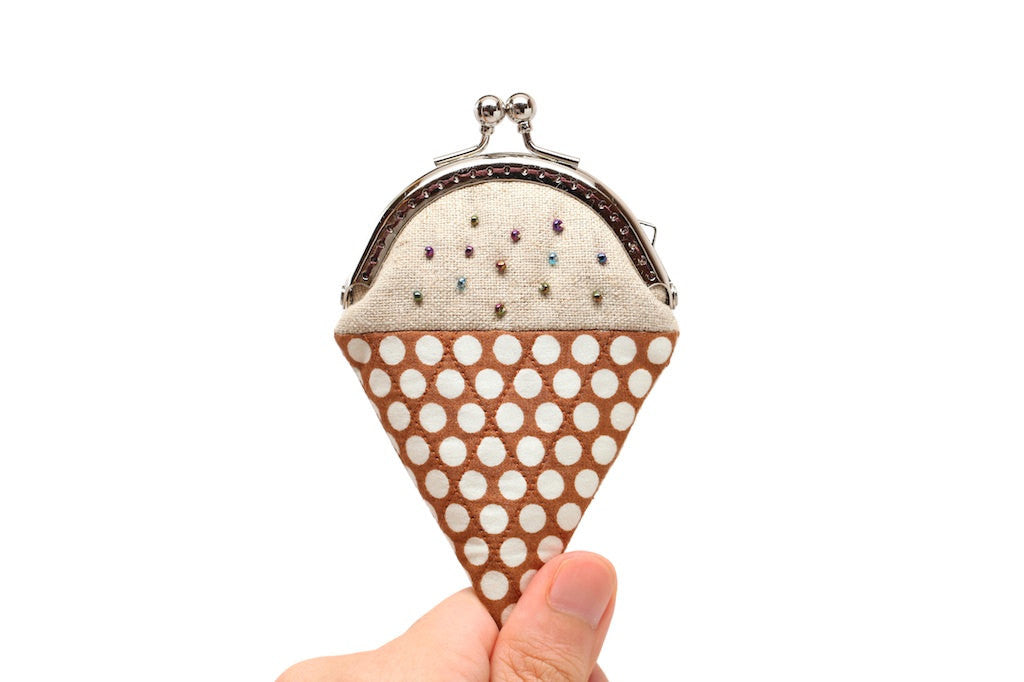 Chocolate toffee ice cream mini coin purse