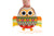 Cute magical orange owl clutch purse