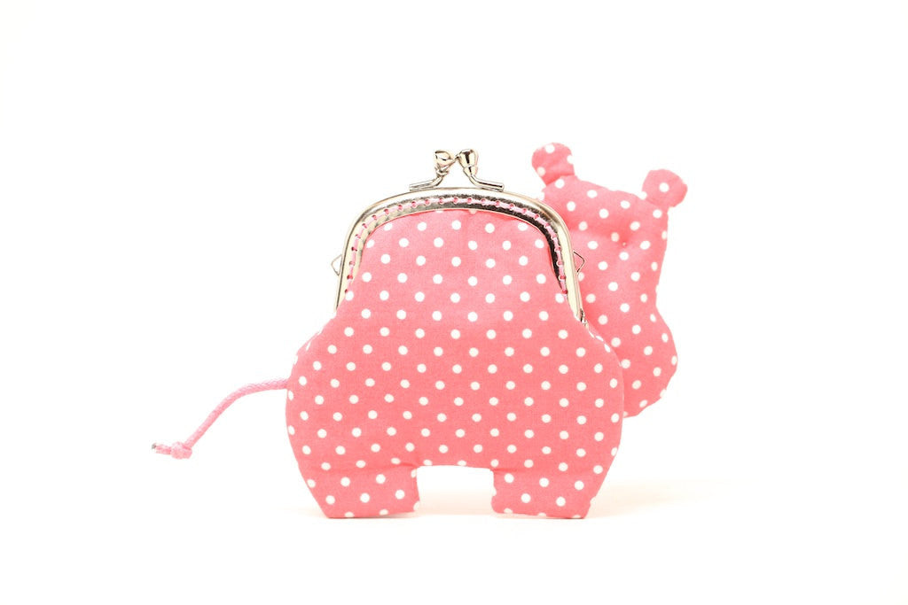Little romantic pink hippo clutch purse