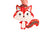 Chili red cute squirrel clutch purse