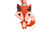 Little cunning red fox clutch purse