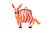 Agile red zebra clutch purse