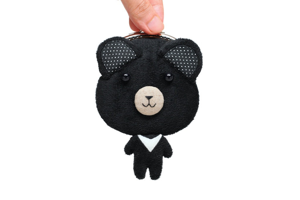 Formosan black bear clutch purse