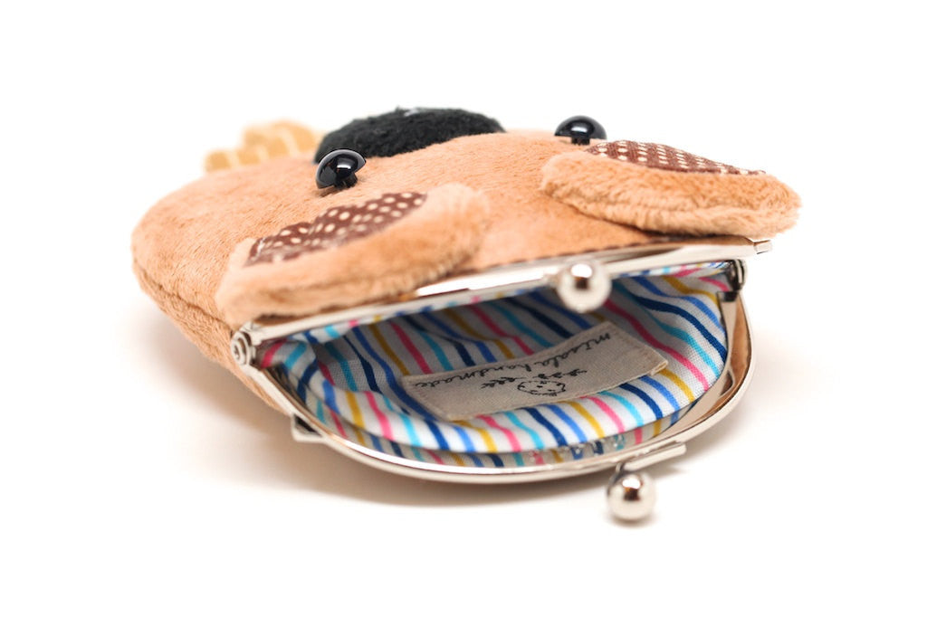 Little tan teddy bear clutch purse