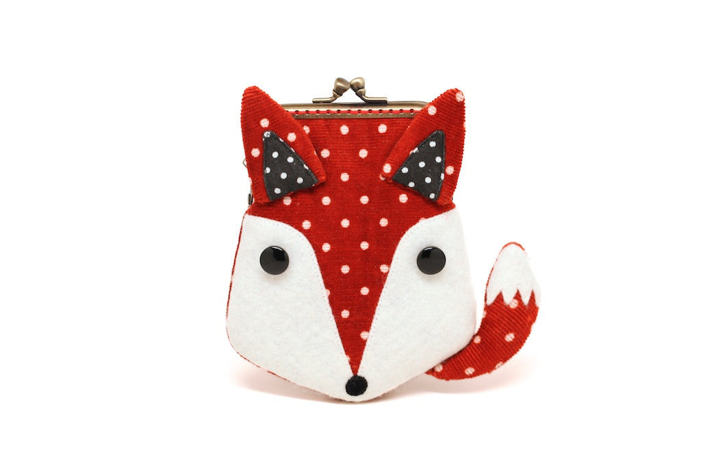 Scarlet red fox card holder wallet