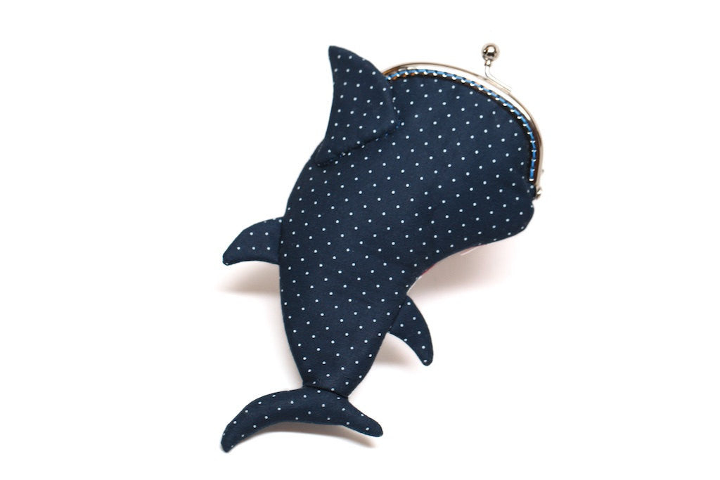 Great white shark clutch purse