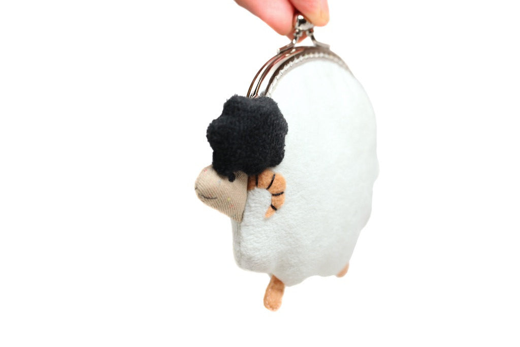 Little white sheep clutch purse
