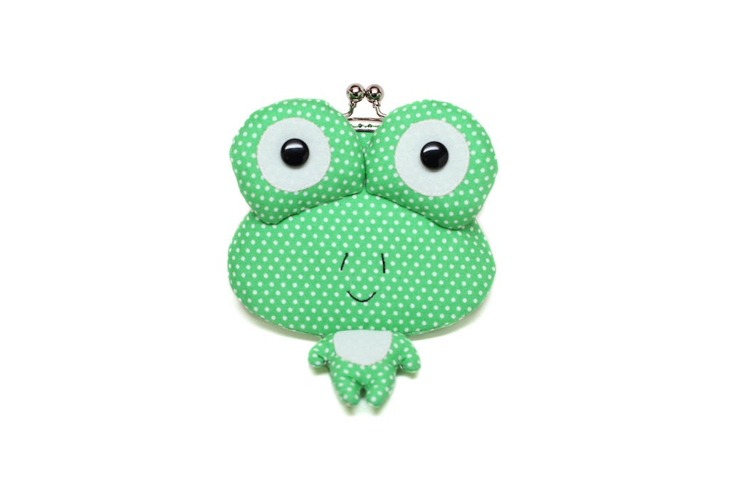 Little green frog clutch purse